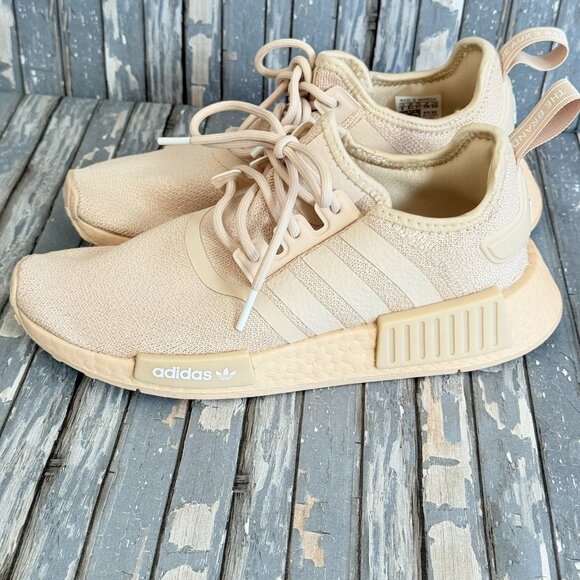 Adidas NMD R1 Women's Sneakers Running Shoe Athletic Footwear Peach Trainer Sz 6 - Picture 8 of 13